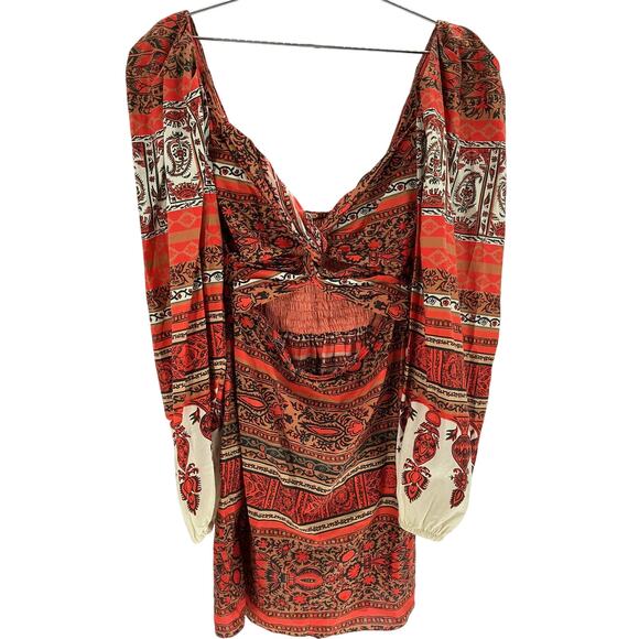 Johanna Ortiz 'Tropical' Brown Cotton Mantra Mini Dress Size 4 - Picture 2 of 4